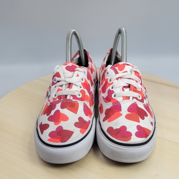 Vans Authentic Low Cut Valentine Heart Lace Up Sneakers Unisex Womens 6 Mens 4.5 - Picture 2 of 12